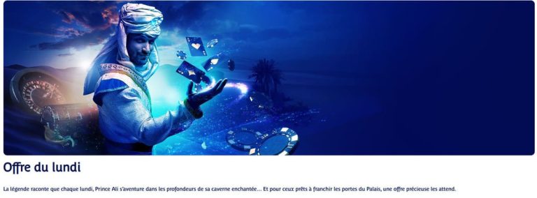 Prince Ali Casino bonus lundi