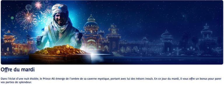Prince Ali Casino bonus mardi