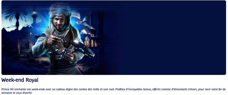 Prince Ali Casino bonus weekend