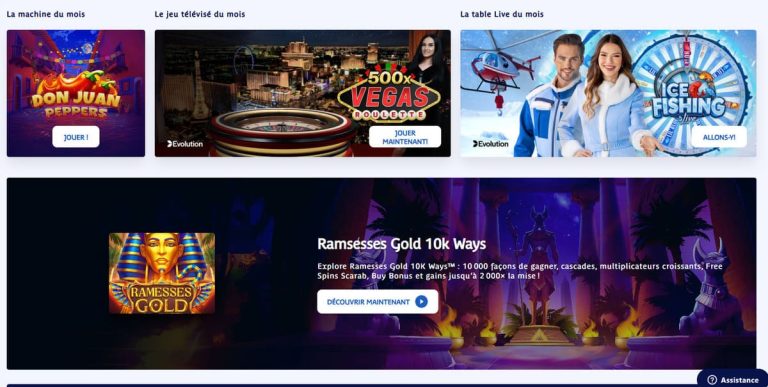Prince Ali Casino interface