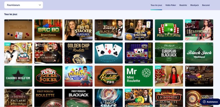 Prince Ali Casino jeux table