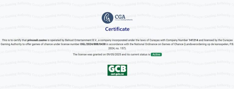 Prince Ali Casino licence